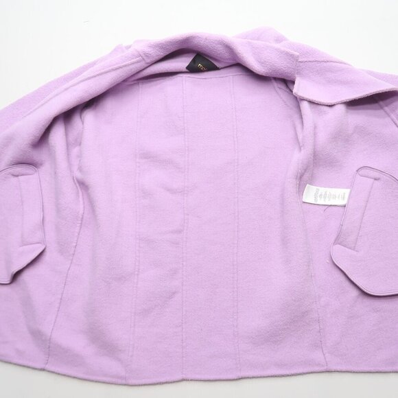 Maje Gabriela Bouclé Coat Purple Size 38 / Medium - Picture 6 of 13